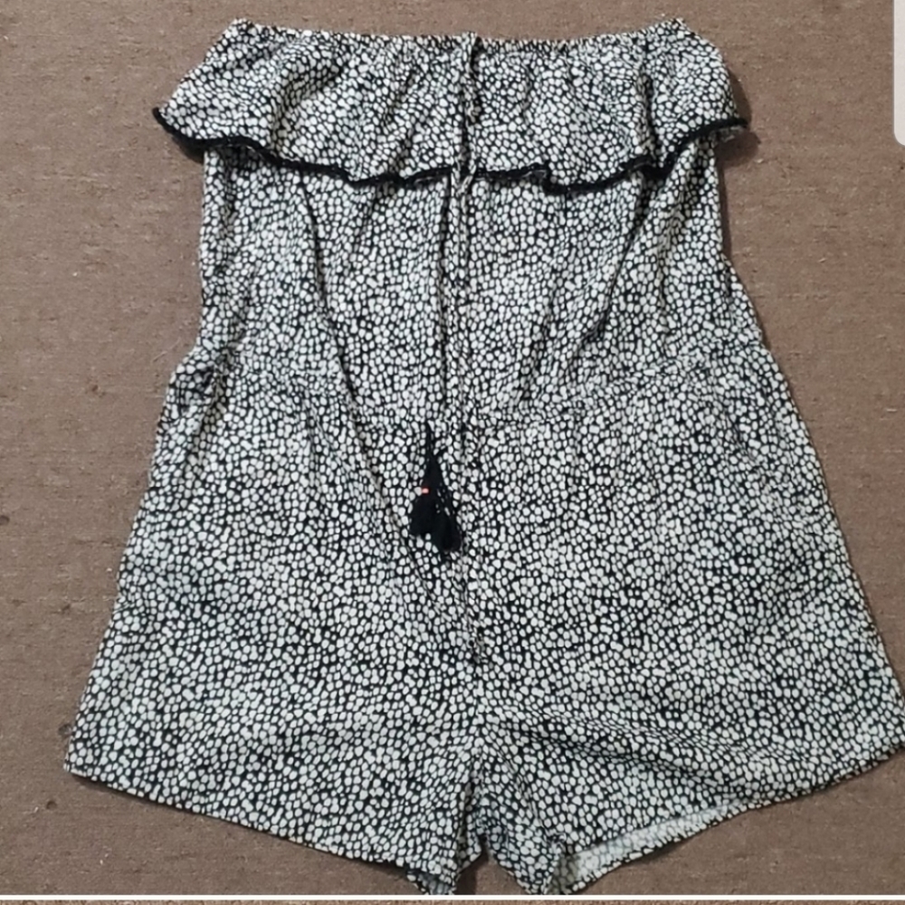 Old Navy Strapless Linen Blend Romper